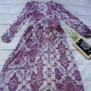 Floral chiffon duster